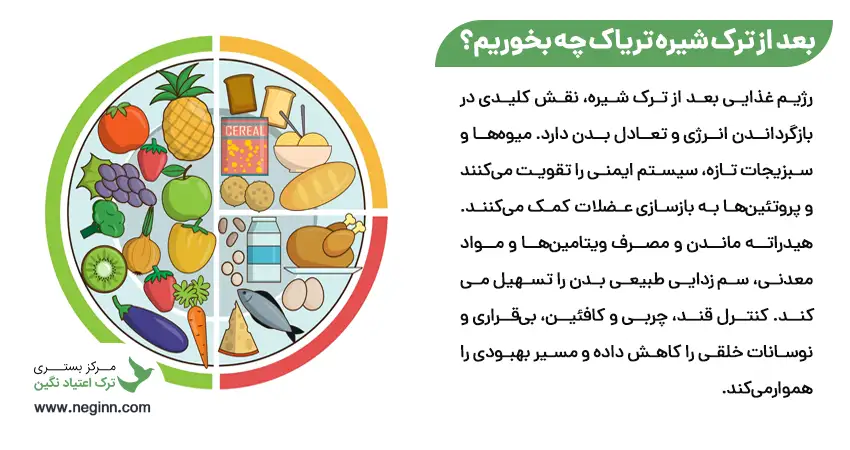 بعد از ترک شیره تریاک چه بخوریم؟