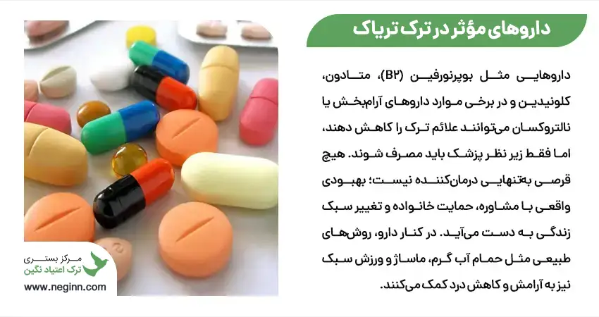 داروهای مؤثر در ترک تریاک